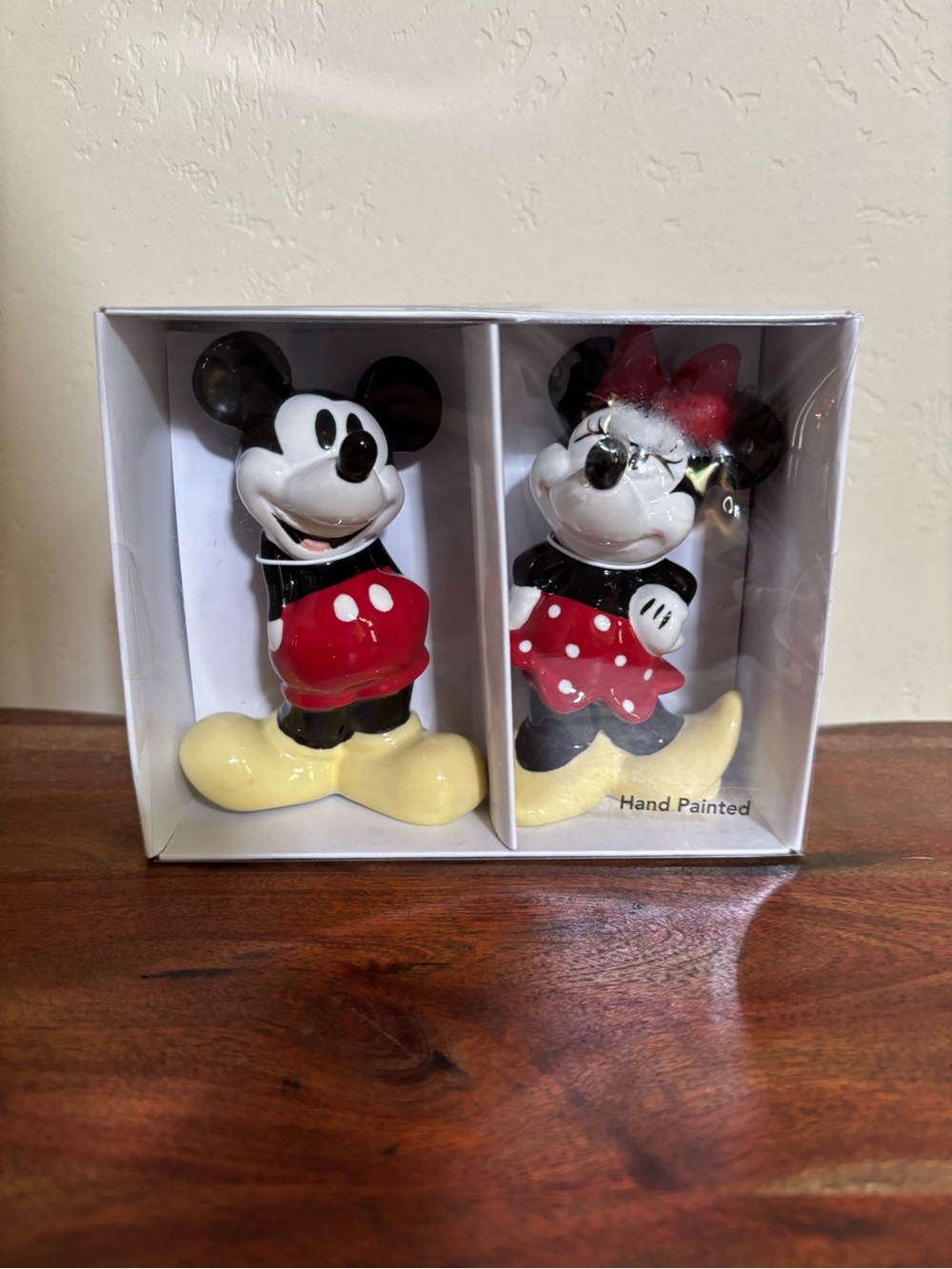 The Big One Red Black Yellow Mickey & Minnie Salt and Pepper Shakers